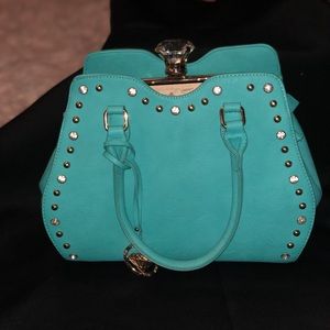 Teal Diamond Handbag